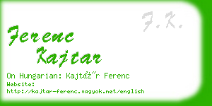 ferenc kajtar business card